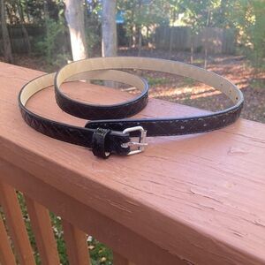 Black quilted belt
